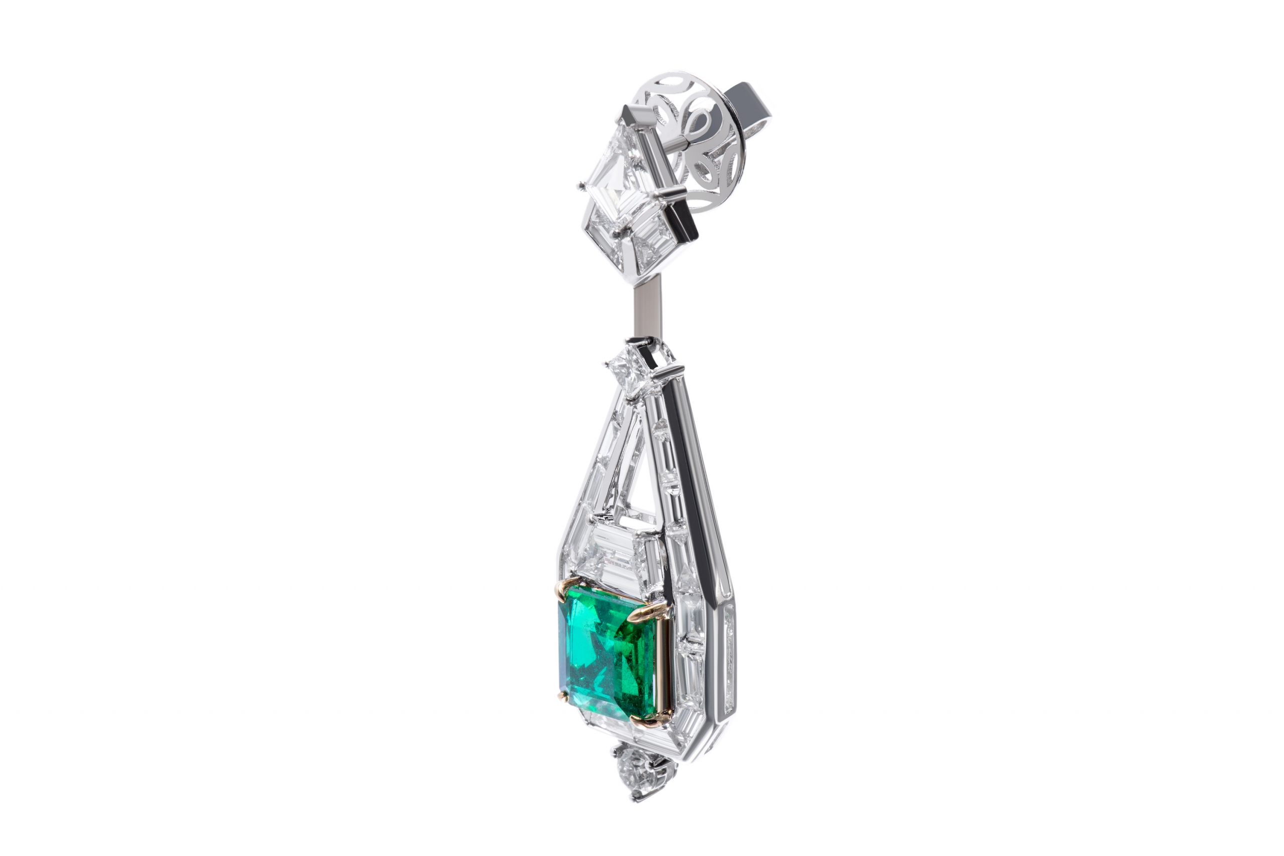 Henri Maillardet - High Priestess Diamond and Emerald Neo Earrings