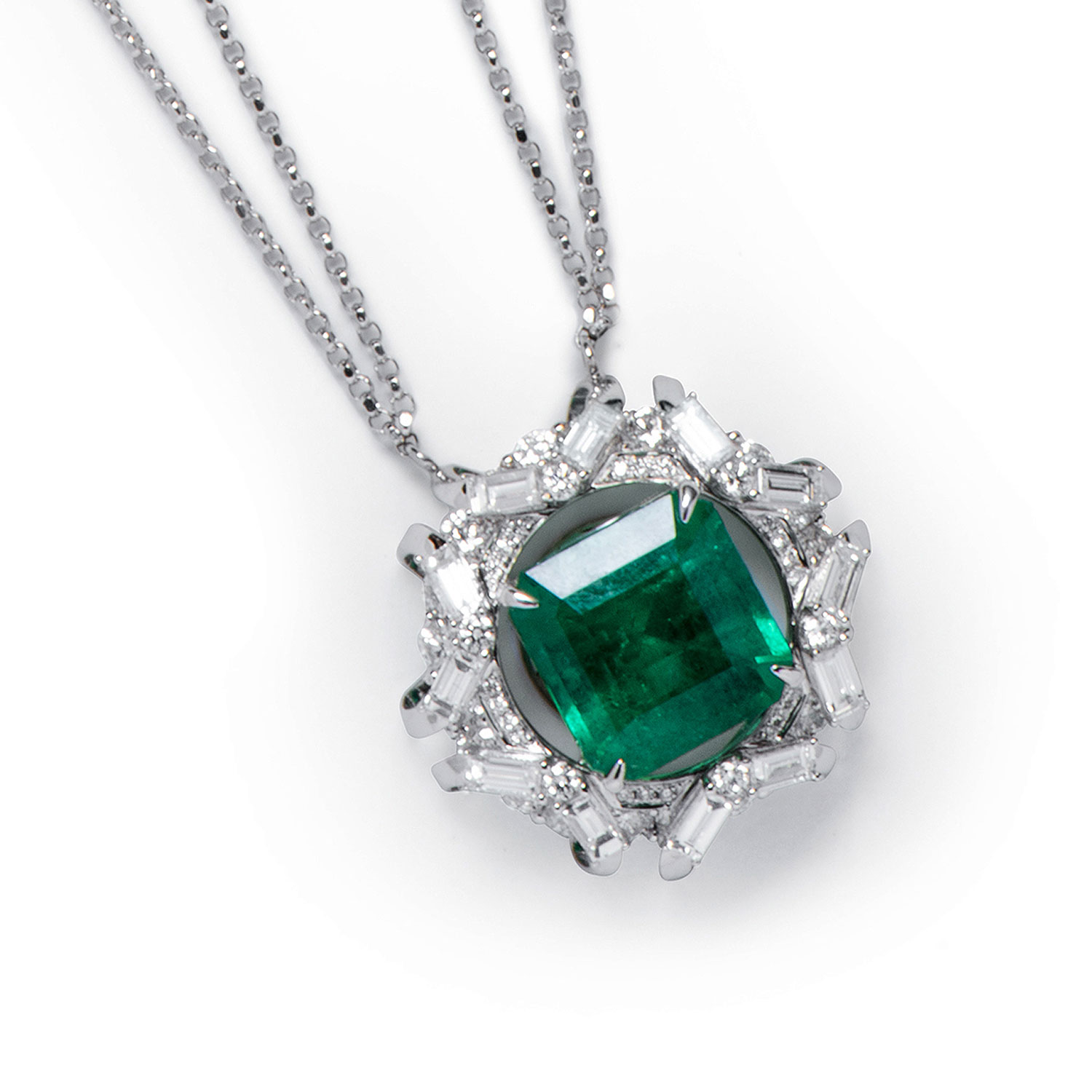 Henri Maillardet - High Priestess Diamond and Emerald Self Necklace