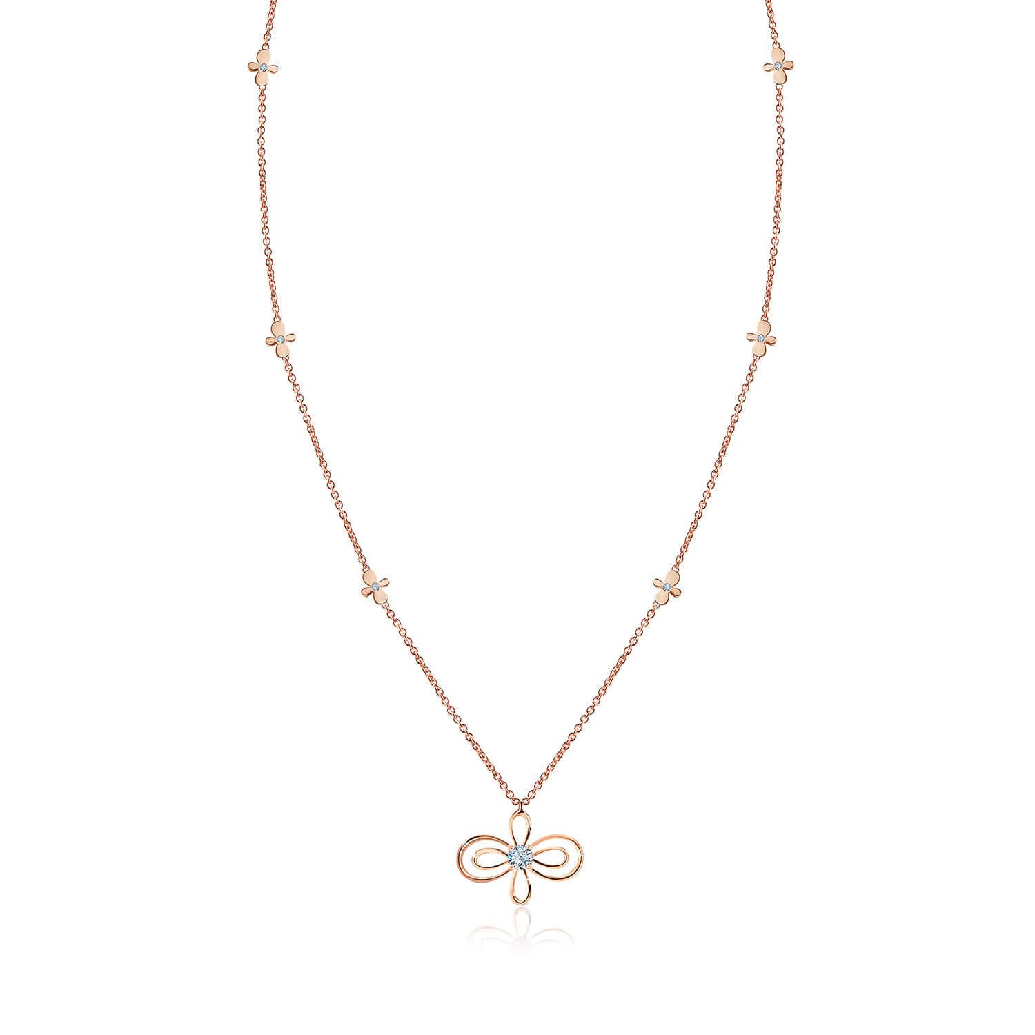 Louis Vuitton Flower Diamond Necklace