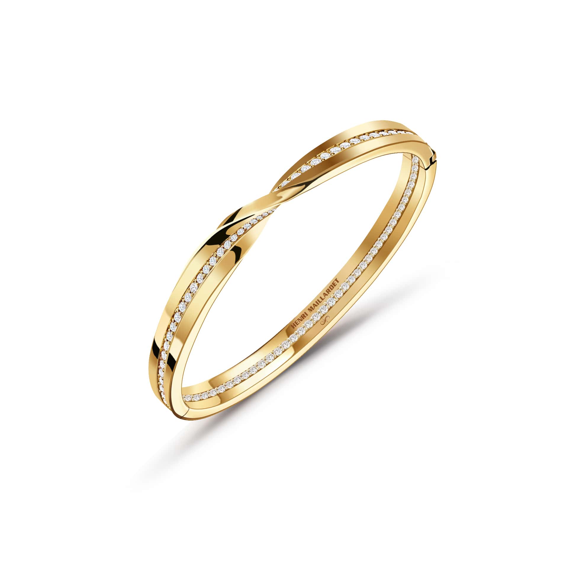 Henri Maillardet - Möbius Diamond Full Pavé Ellipse Bracelet in 