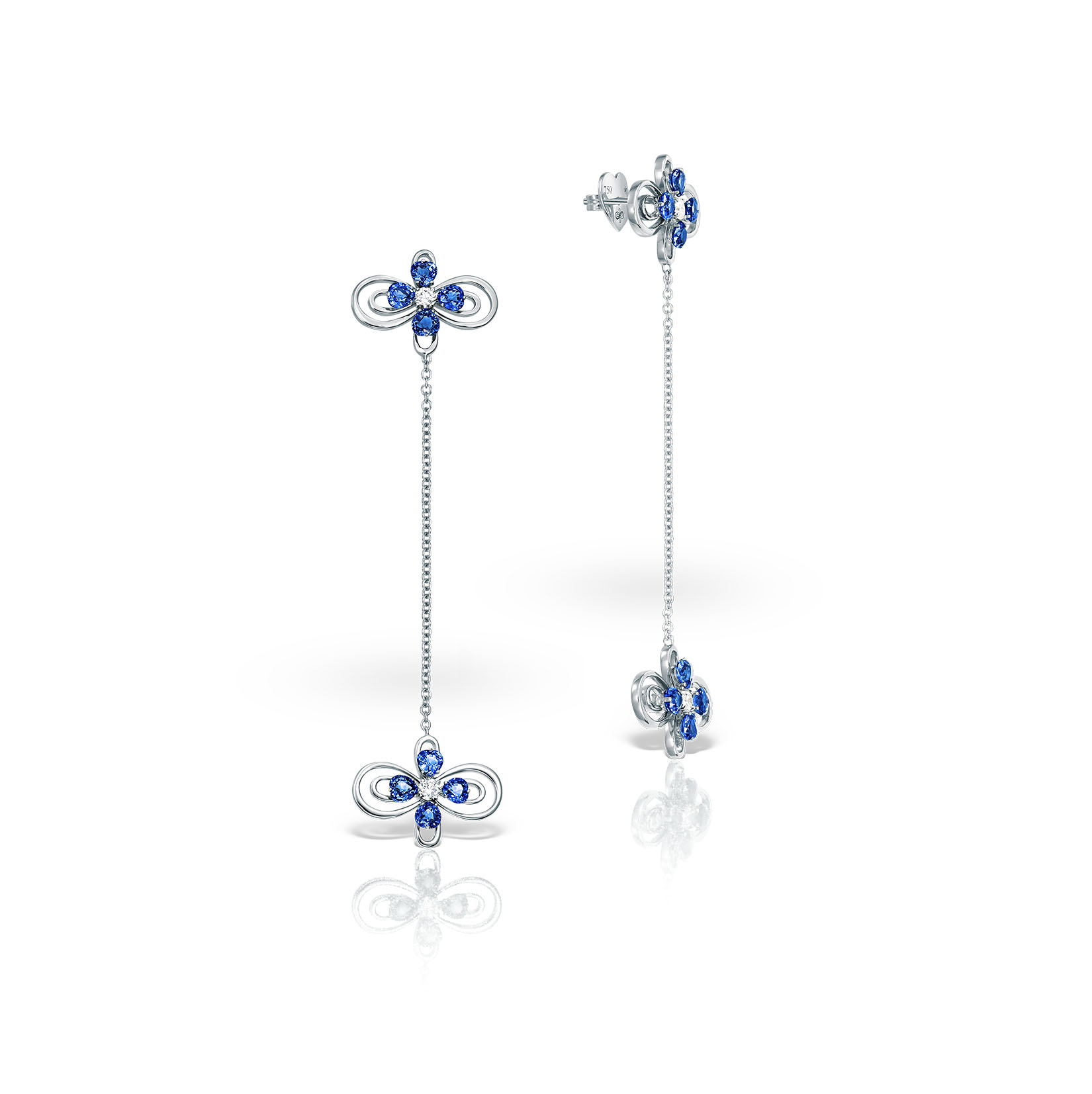 Infinity Blue Sapphire Earrings